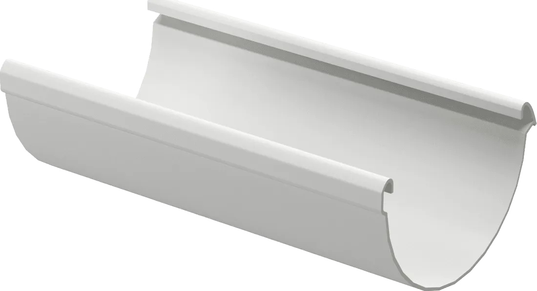 Жёлоб водосточный d141 мм Docke Lux 3000 мм, Пломбир (RAL9003)