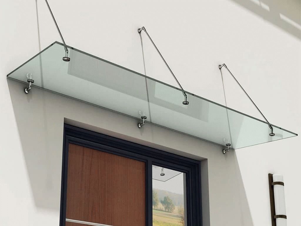 стеклянный козырек на вантах от ССК