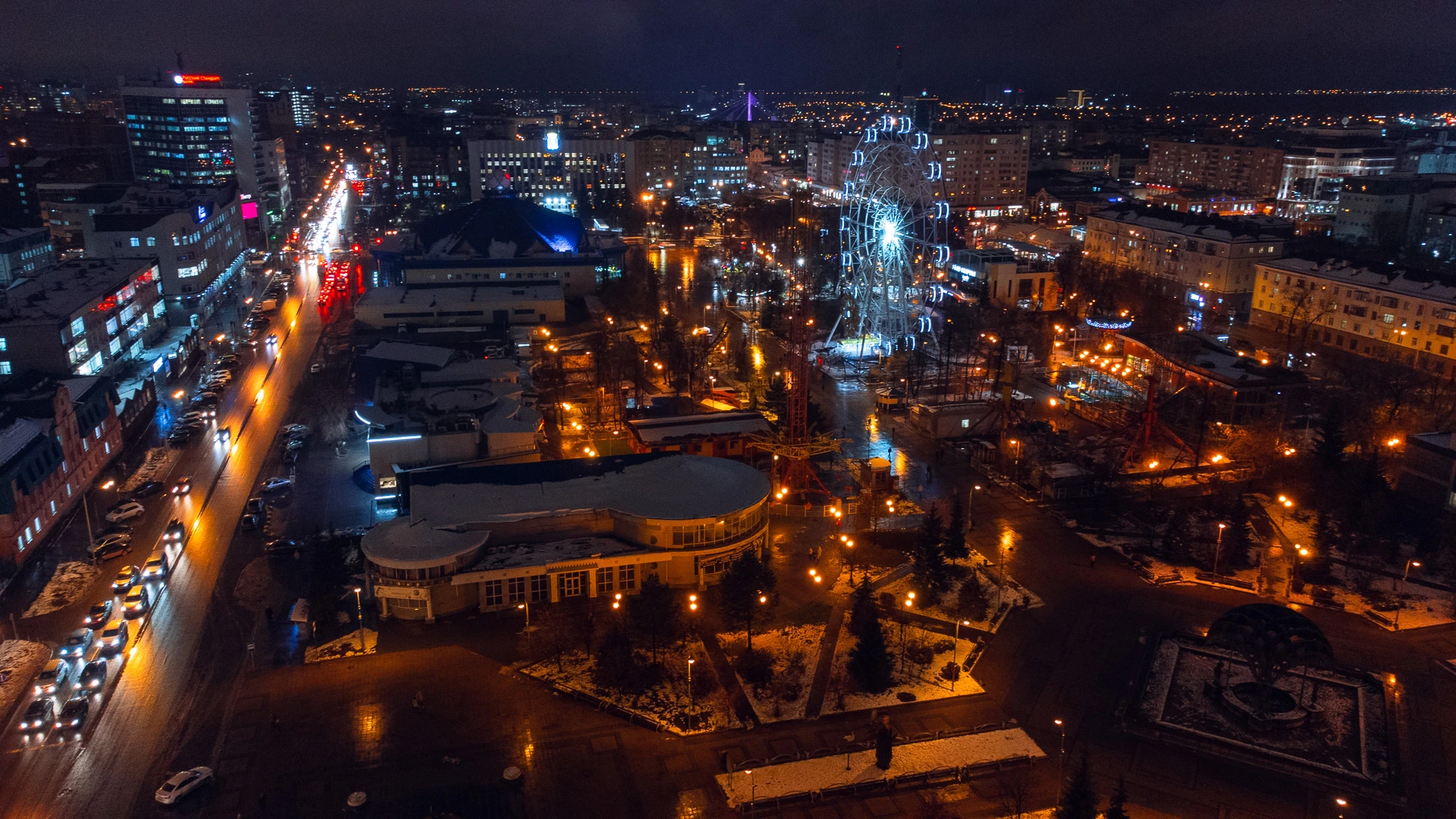 Фото ночной Тюмени для блога РПК "Фриз" в Тюмени
