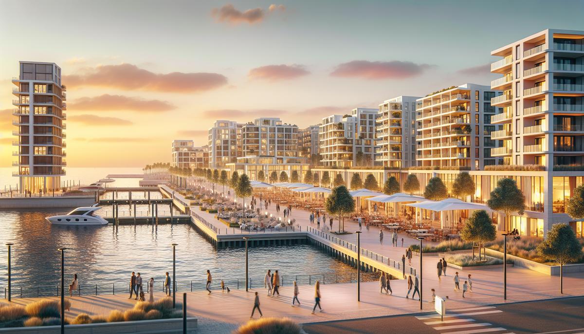 Вид на центр Батуми и набережную, квартиры у моря