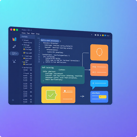 Интерфейс платформы визуального проектирования Low-code систем