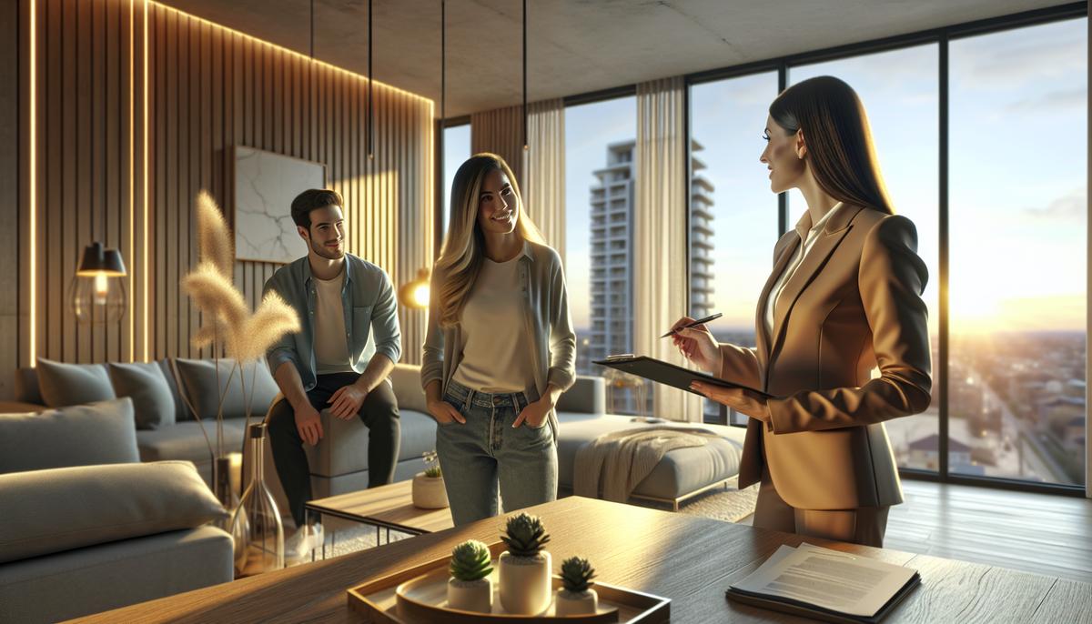 Как выбрать надёжное агентство недвижимости в Батуми Агент по недвижимости показывает квартиру в Батуми