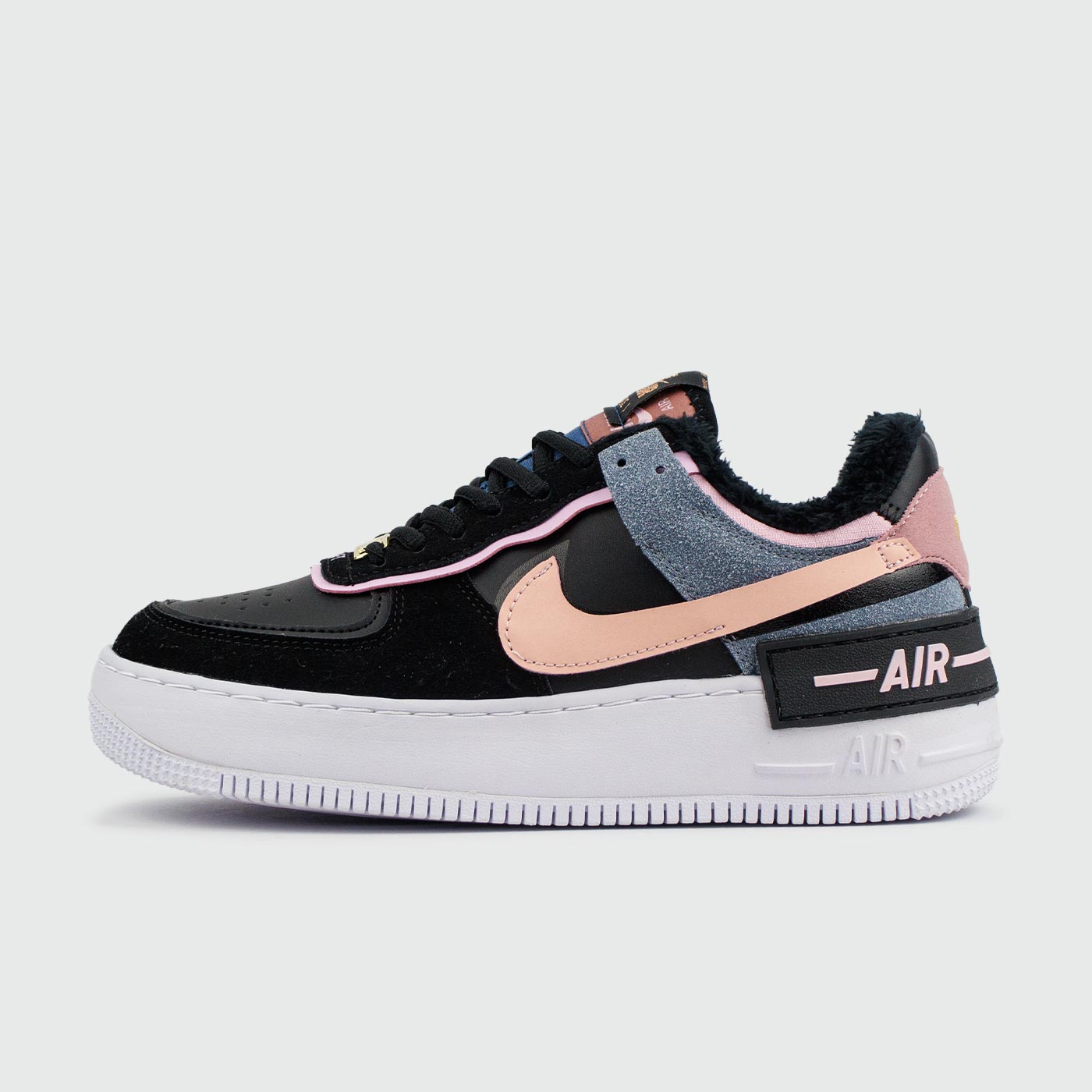 Air Force 1 Shadow with Fur Black Pink чаще выбирают клиенты