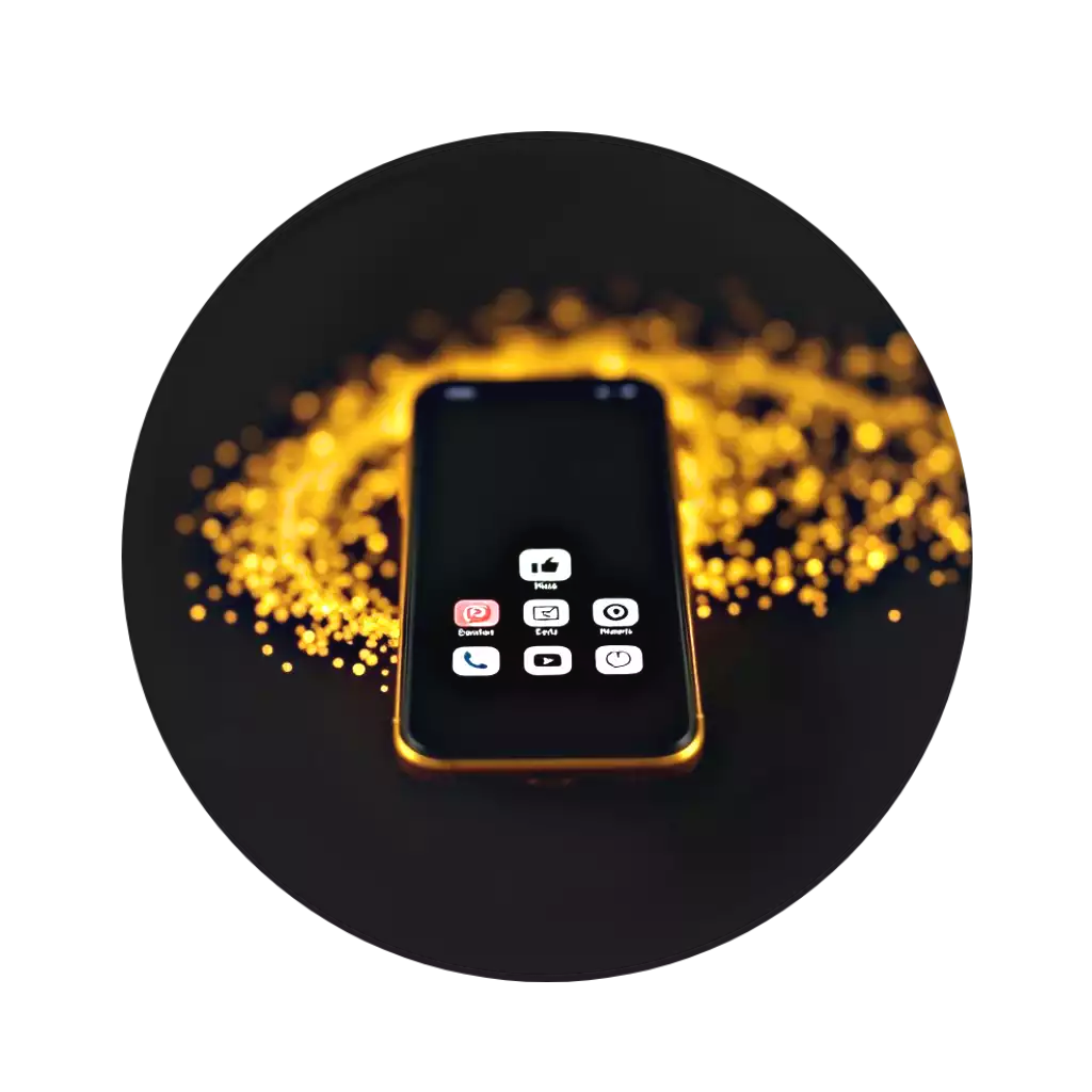 Смартфон с иконками соцсетей - статья о smm-кампаниях для малого бизнеса