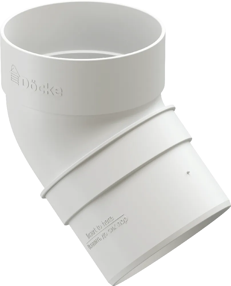 Колено 45° d80 мм Docke Standard, Белый (RAL9003)