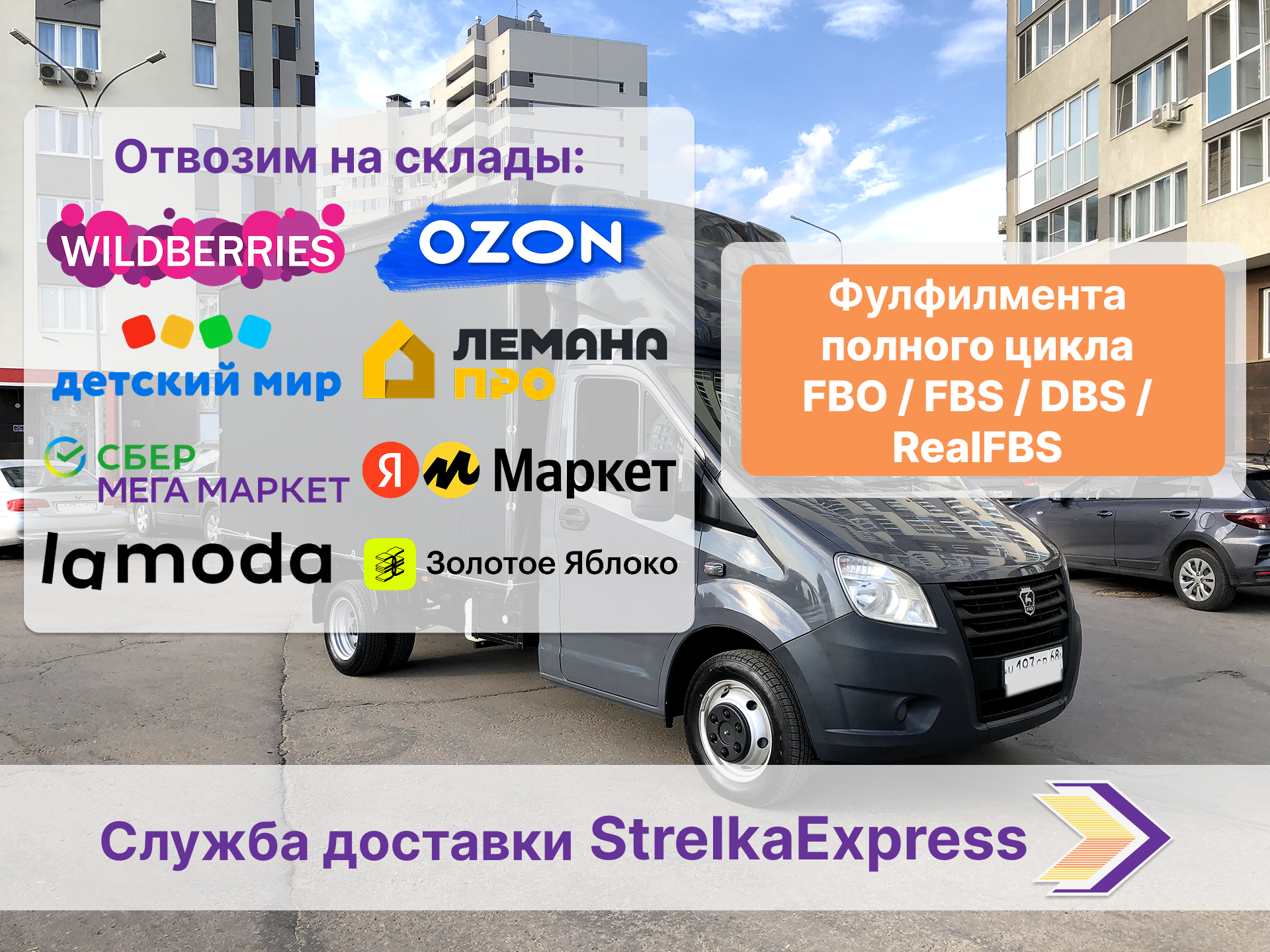 Отправка на склады Wildberries, Ozon, Яндекс Маркет, Мегамаркет, Магнит Маркет, Lamoda, Золотое Яблоко