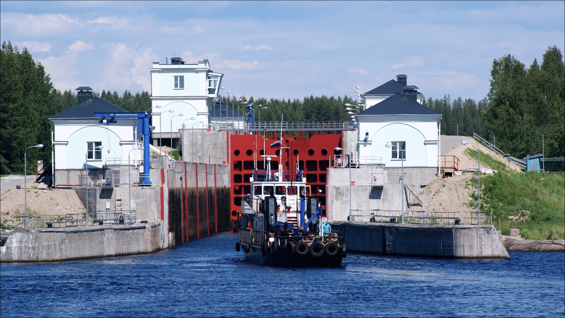 Шлюз №18 Беломорско-Балтийского канала готов на 90%