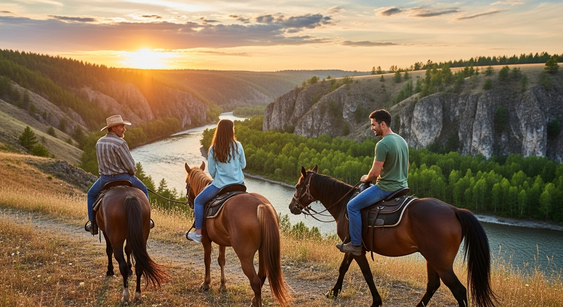 Конная прогулка по долине реки Жане