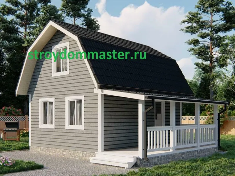 Гостевой ДОМ 5Х6М. С МАНСАРДОЙ И ТЕРРАСОЙ 2Х6М