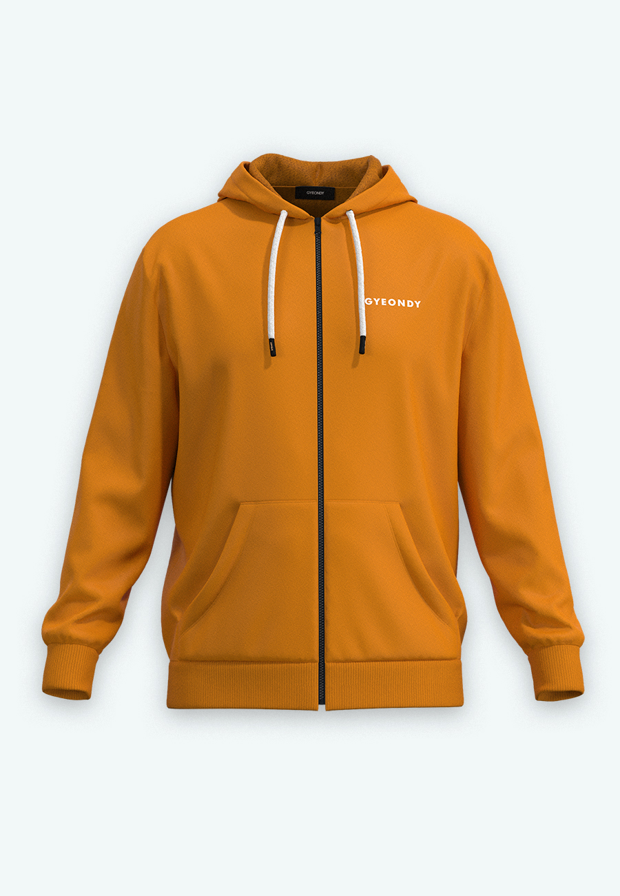 Худи на молнии мужской Худи на молнии цвет горчичный