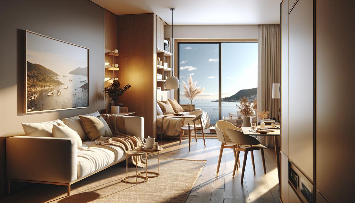 Апартаменты‑студия в центре Батуми с видом на город и море