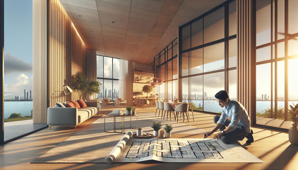 Как рассчитать окупаемость инвестиций в жильё в Батуми Инвестор рассматривает планы квартиры с видом на Батуми