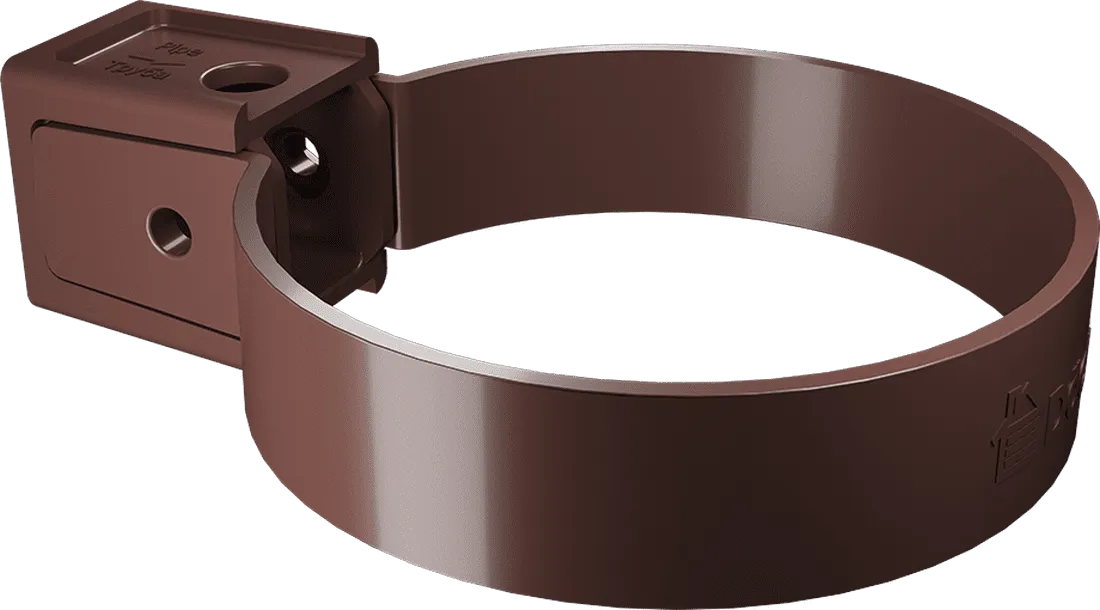 Хомут трубы d85 мм Docke Premium, Шоколад (RAL8019)