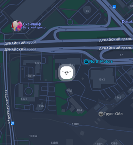 Карта Автоцентра Дунайский