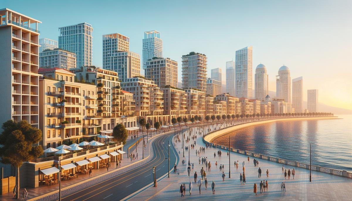 ТОП-10 причин переехать жить в Батуми Панорамный вид на набережную Батуми и современную жилую застройку