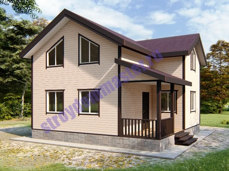 Каркасный дом МИЛЕНА 8Х8