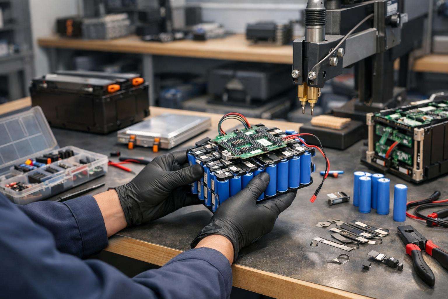 Сборка литий-ионных батарей на заказ - Tesselion - пошагово Сборка литий-ионных батарей на заказ - Tesselion - пошагово