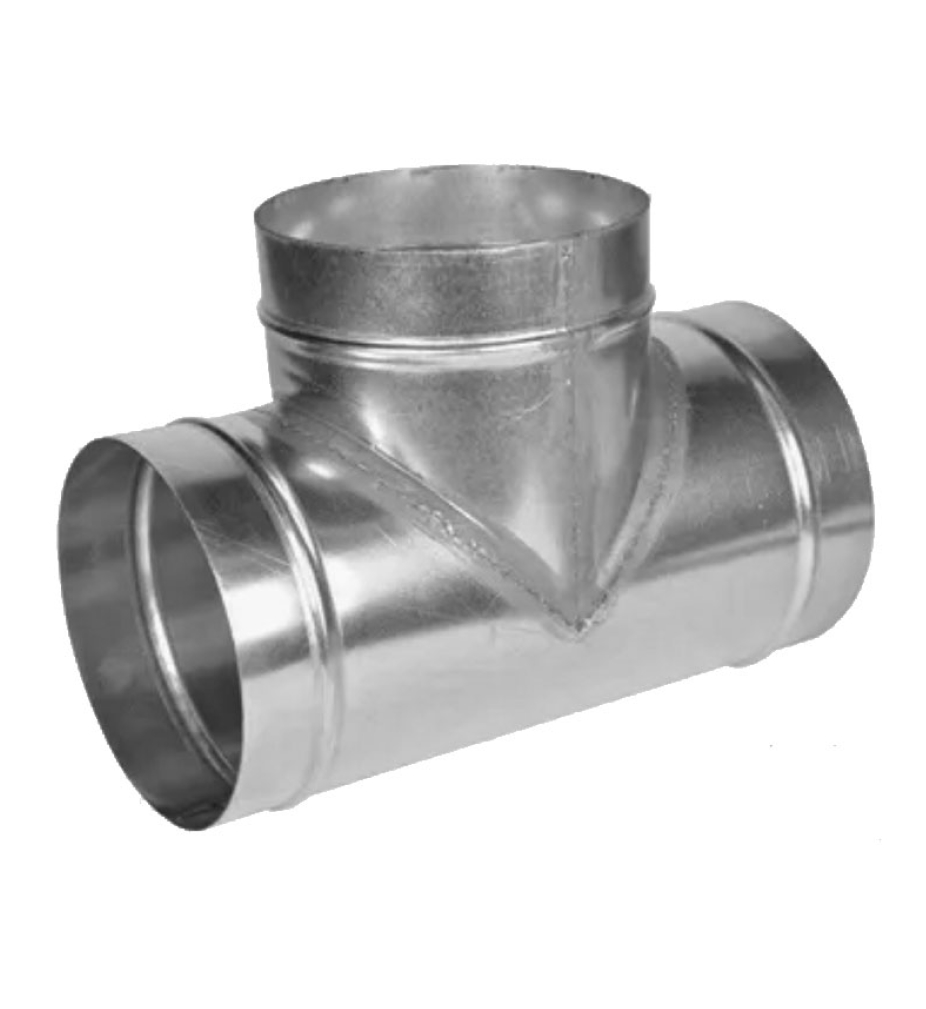 Элементы для воздуховодов из оцинкованной стали. Тройник воздуховода
