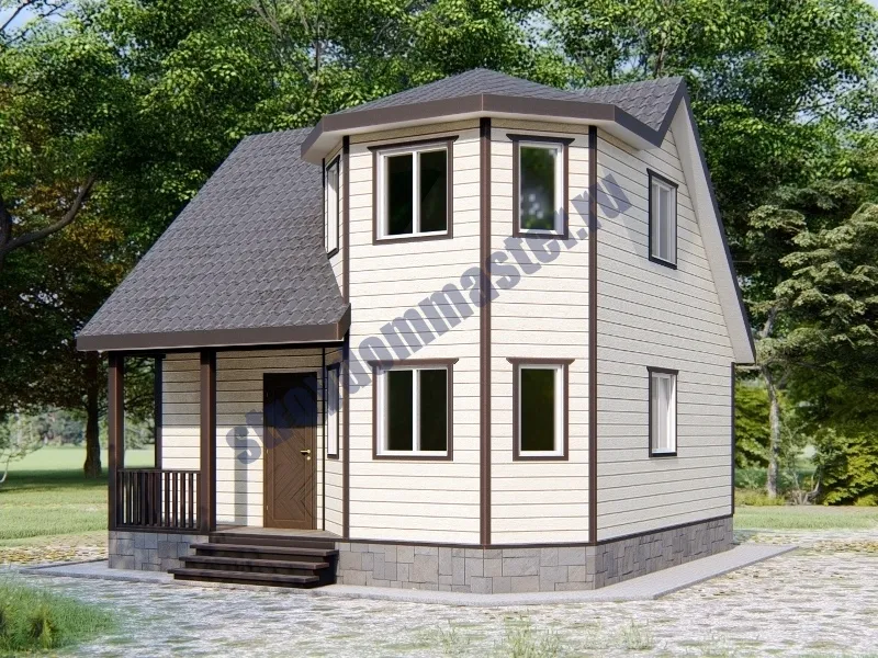 Каркасный дом ЛИДЕР 7Х7