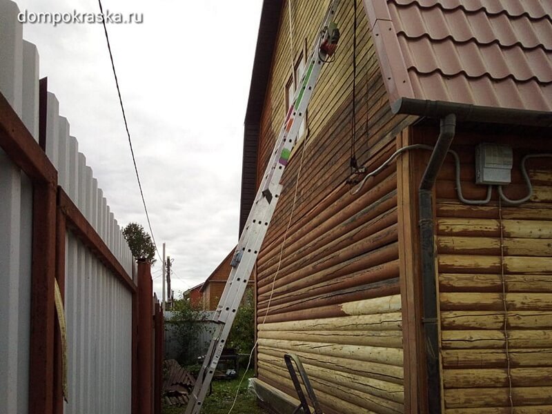 Шлифовка бревенчатого дома и снятие старой краски