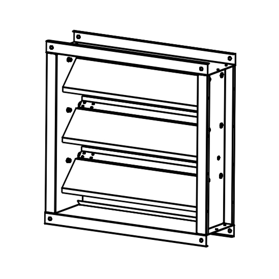 Обратные клапаны ЛОК-П для квадратных каналов Обратный клапан для квадратных каналов ЛОК-П