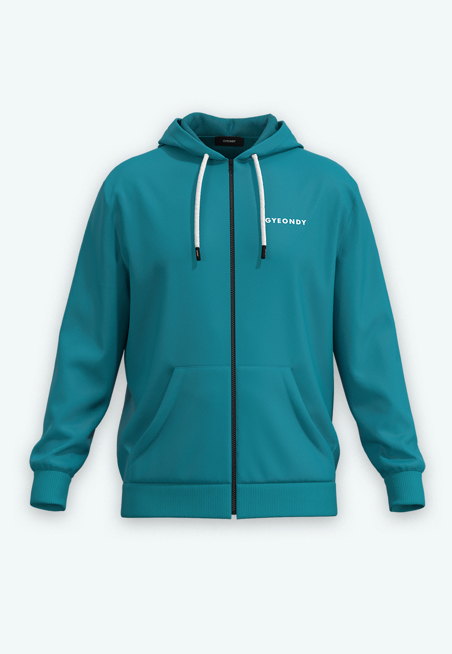 Худи на молнии мужские Худи на молнии темно-бирюзовый