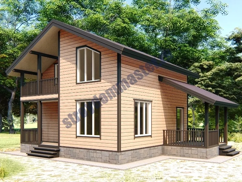 Каркасный дом ЕКАТЕРИНА 7.5Х7.5