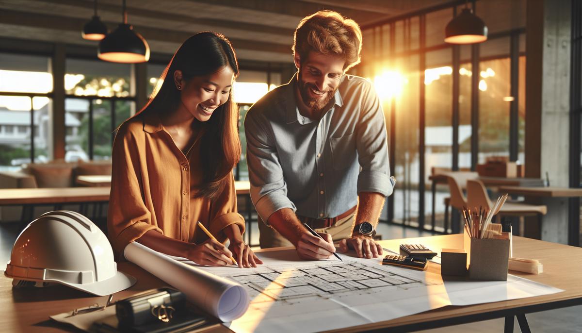 Эксперт проверяет документы и строительную площадку застройщика в Грузии