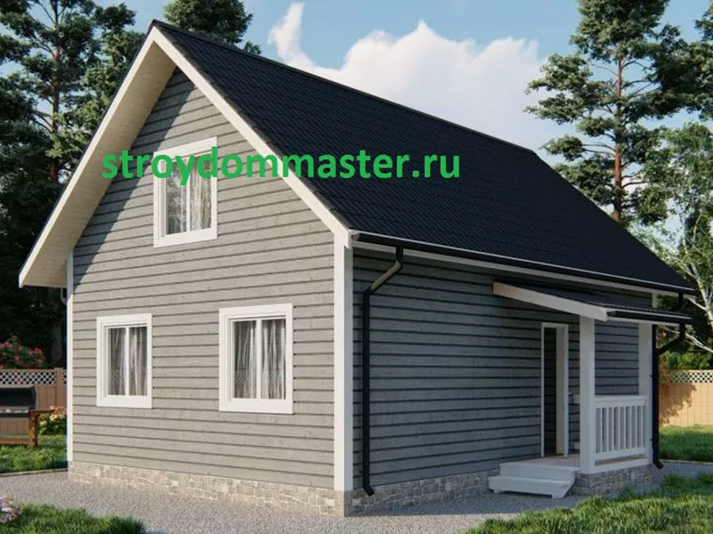 ГОСТЕВОЙ ДОМ 6Х9М. 1.5 ЭТАЖНЫЙ №2