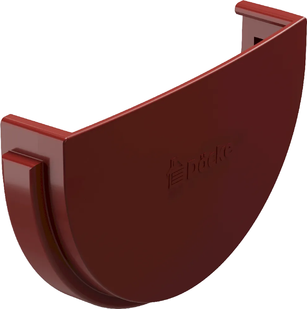 Заглушка жёлоба d120 мм Docke Standard, Красный (RAL3005)
