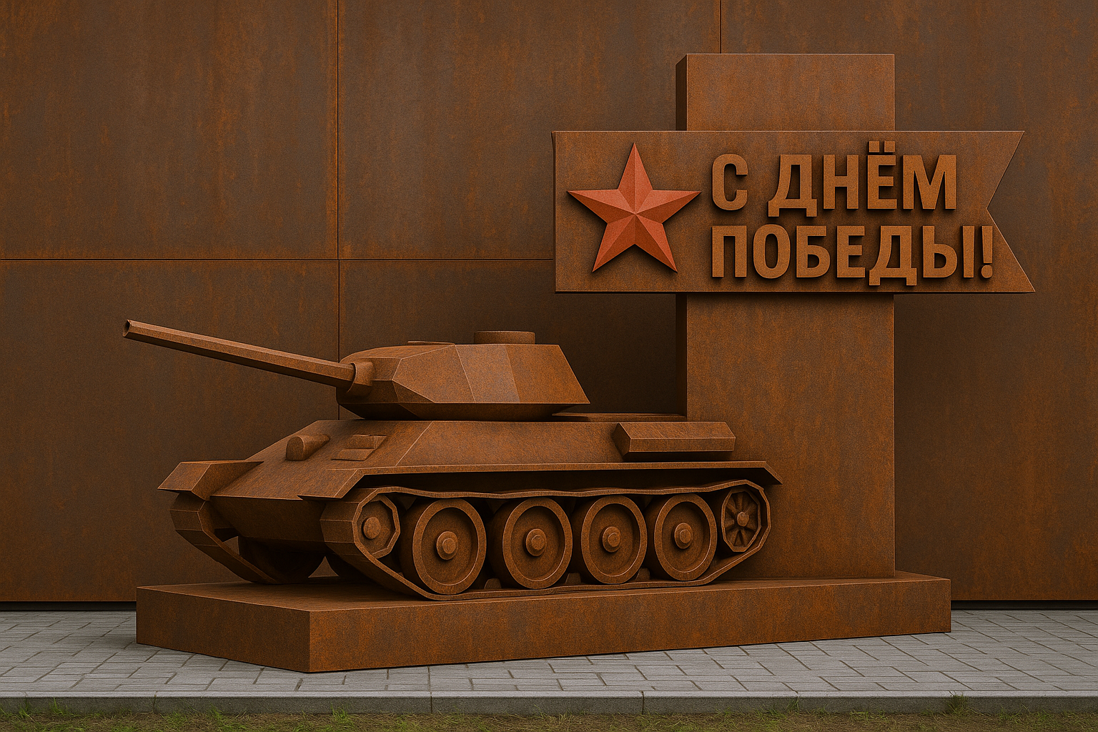 Оформление холла ко Дню Победы