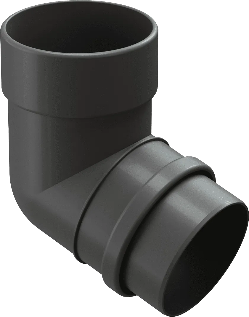 Колено 72° d100 мм Docke Lux, Графит (RAL7024)