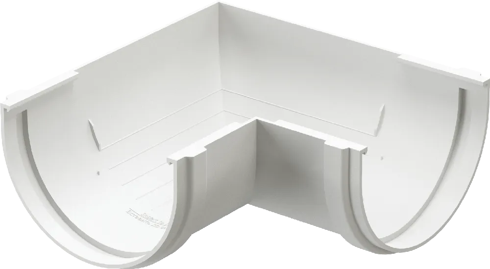 Угол жёлоба универсальный 90° d120 мм Docke Standard, Белый (RAL9003)