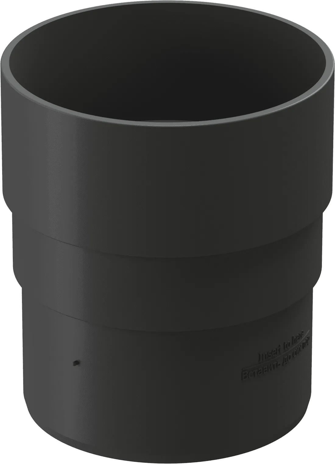 Муфта трубы d85 мм Docke Premium, Графит (RAL7024)