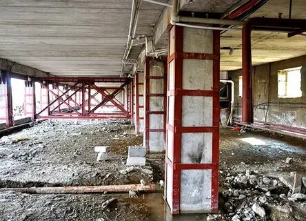 Усиление здания металлокаркасом