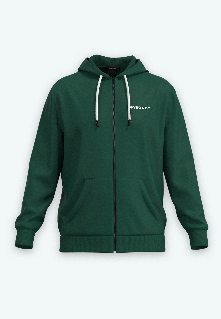 Худи на молнии мужские Худи на молнии цвет бутылочный