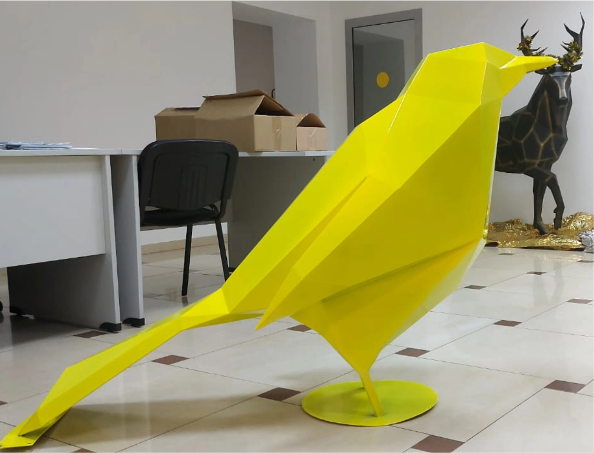 Полигональная фигура Воробей