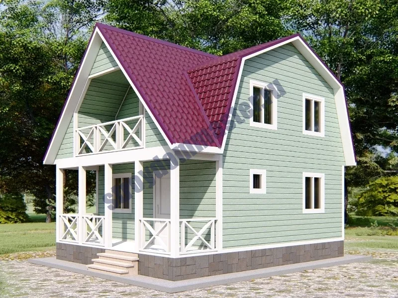 Каркасный дом ЯНТАРЬ 6Х7.5