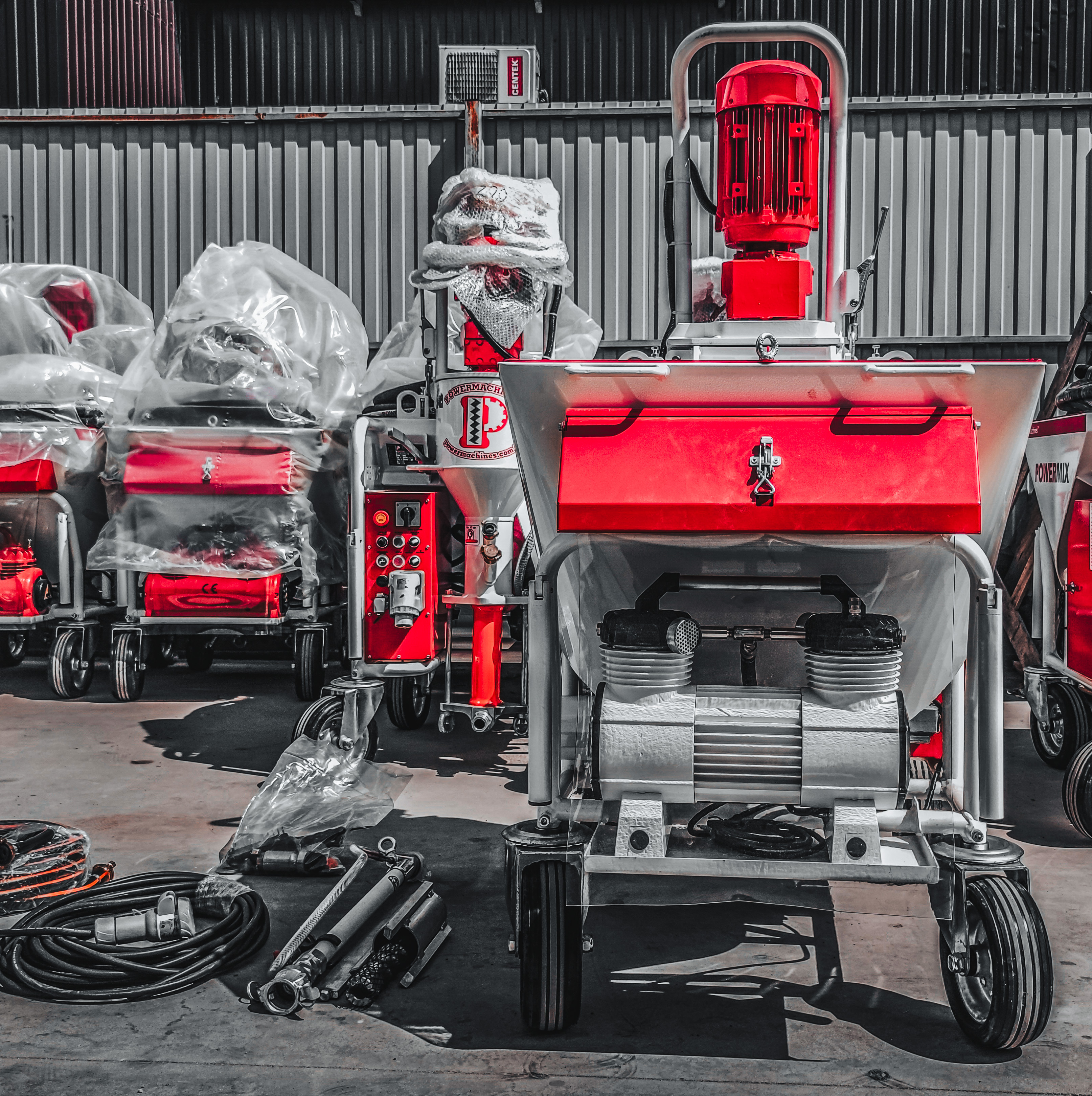 Крупный план узлов сборки и сервисных компонентов