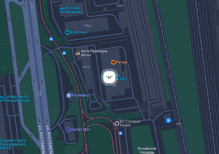 Карта Автоцентра Ручьи