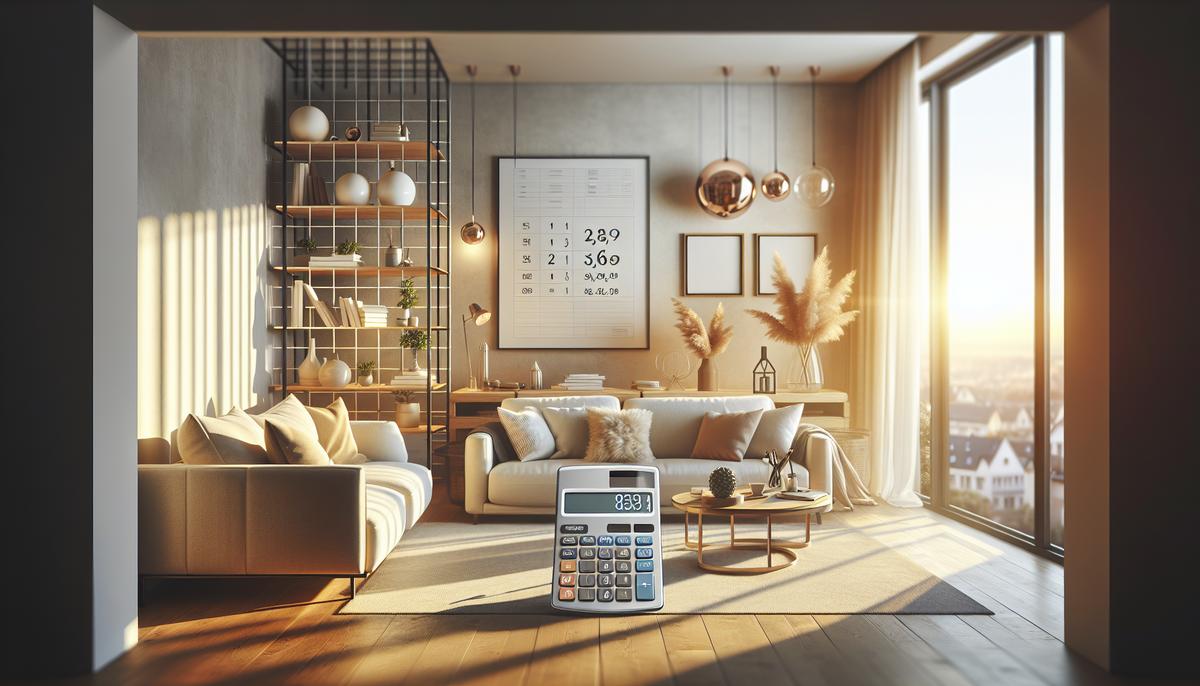 Инвестиционная квартира и ключ с калькулятором