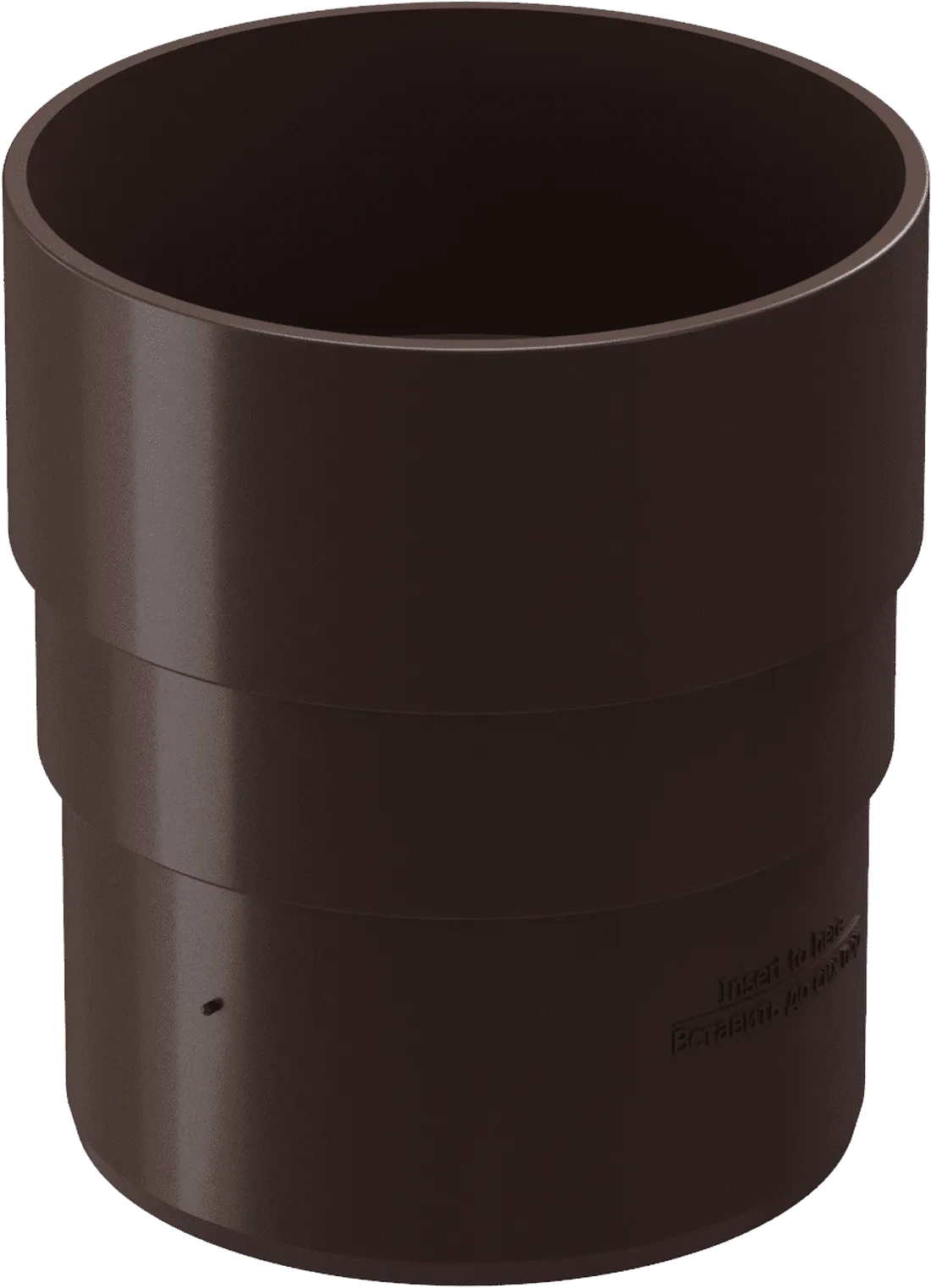 Муфта трубы d85 мм Docke Premium, Шоколад (RAL8019)