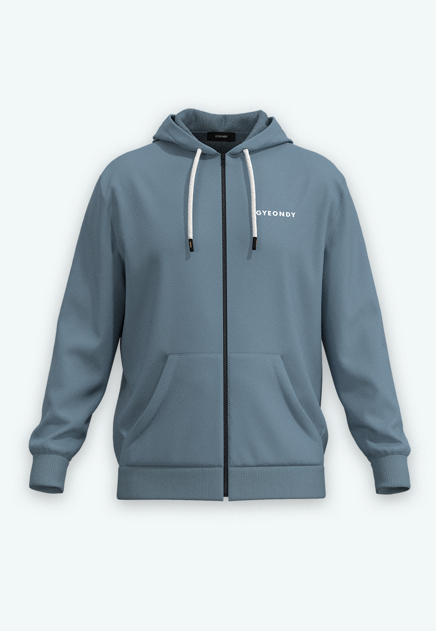 Худи на молнии мужские Худи на молнии цвет голубой