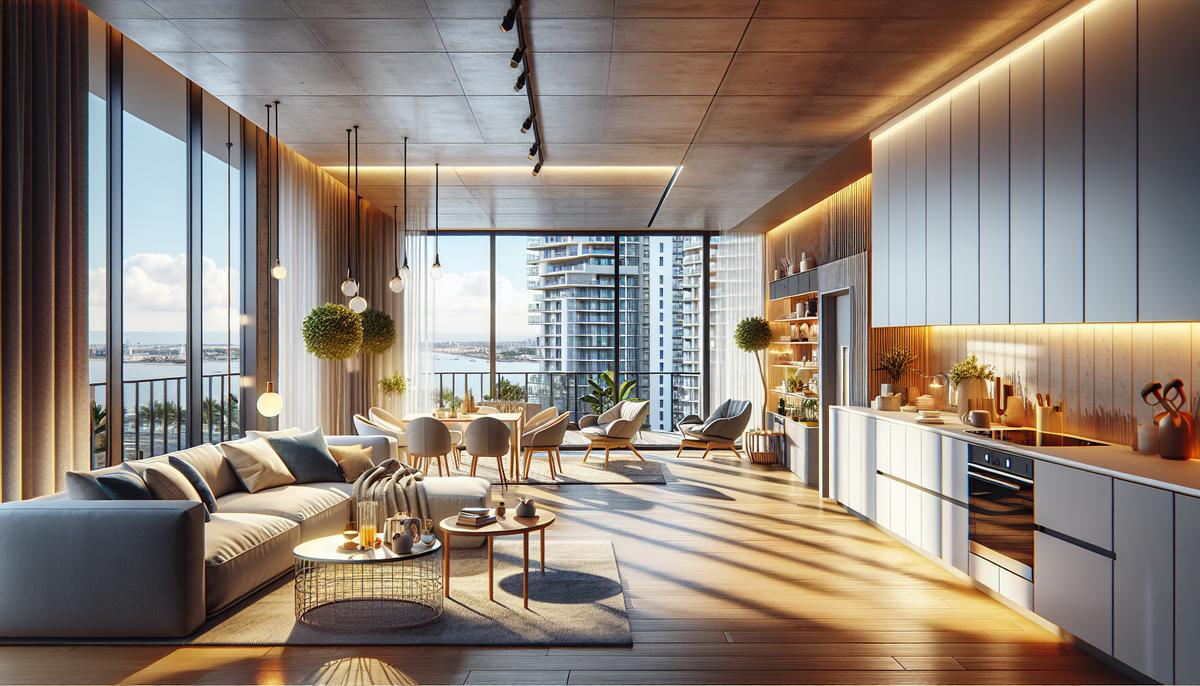 Апартаменты с видом на город и море в центре Батуми