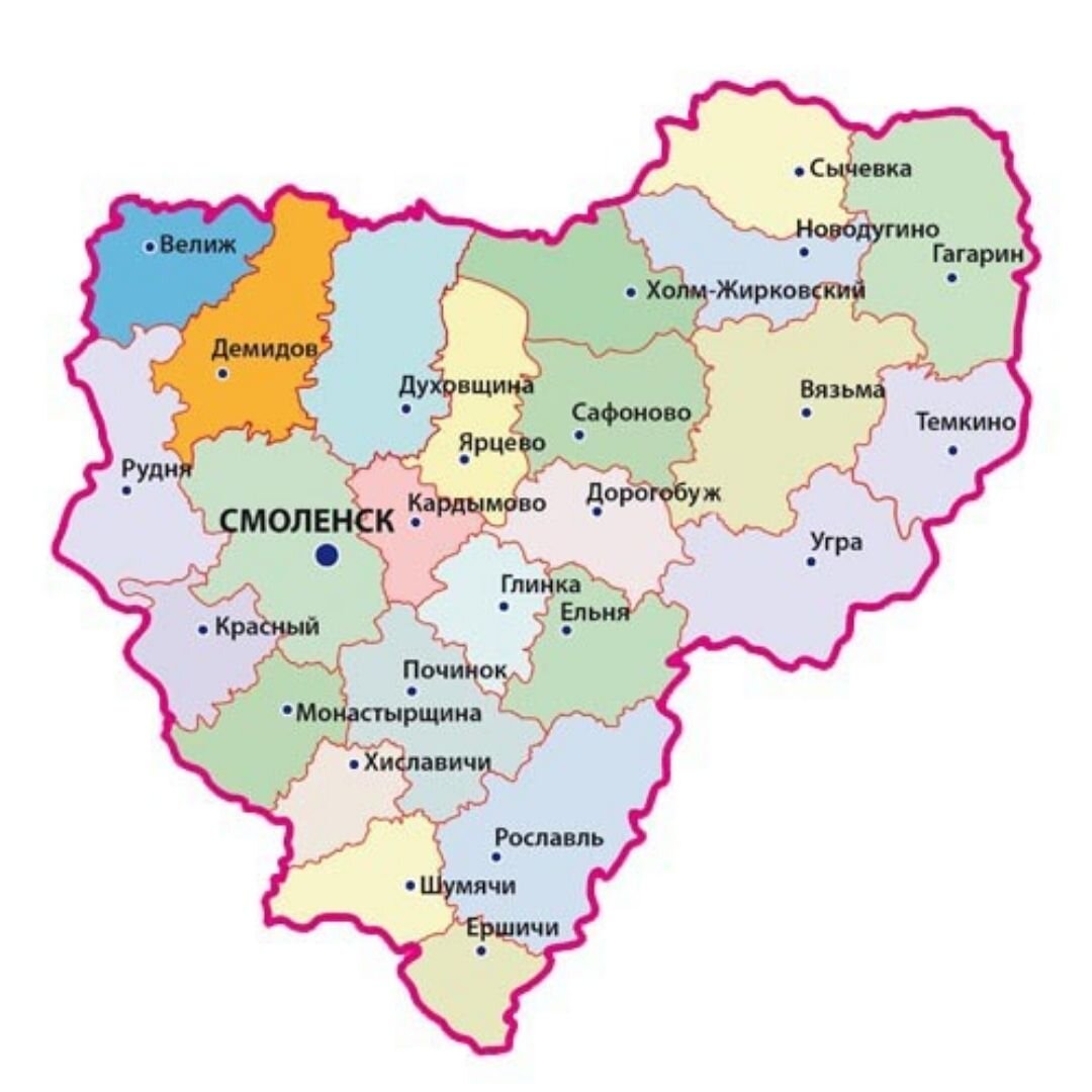 Карта Смоленской Области