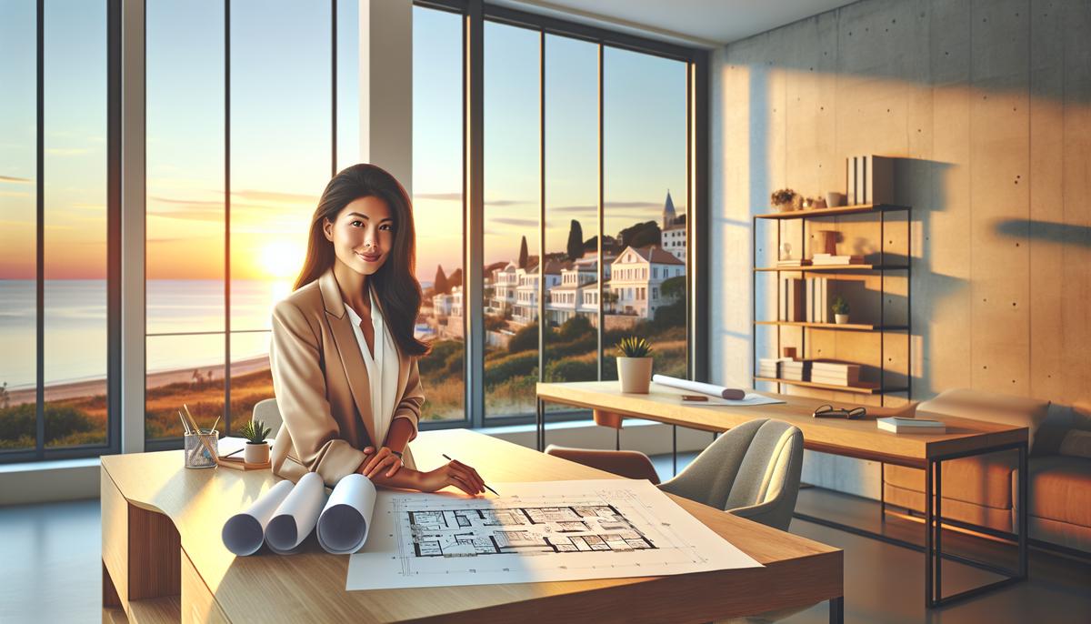 Секреты успешных инвесторов недвижимости в Грузии Инвестор с картой и планами недвижимости на фоне Батуми