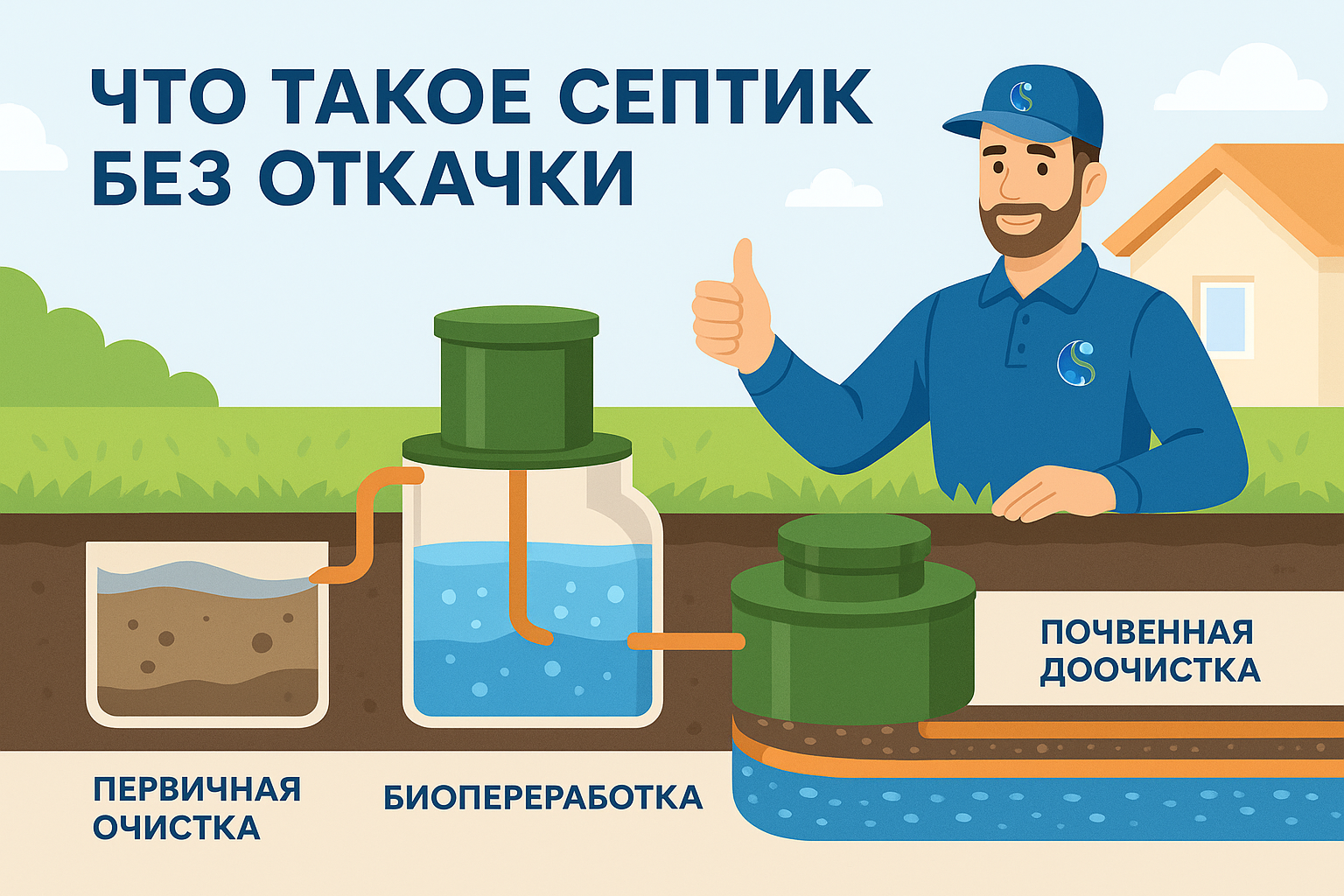 Септик для дачи без откачки: как работает и в каких случаях подходит