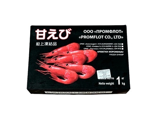 Креветка Северная средняя Сахалин  (коробка 0.5кг) в магазине "МореЕшь"