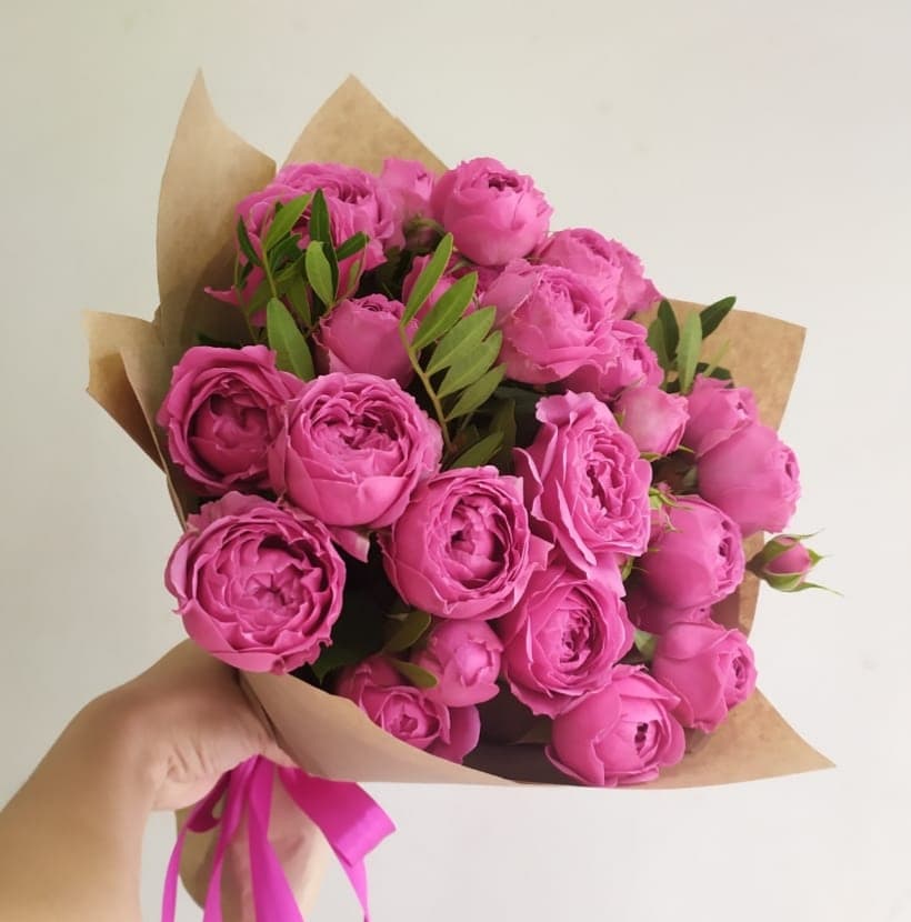 11 пионовидных роз сорта Мисти Баблс