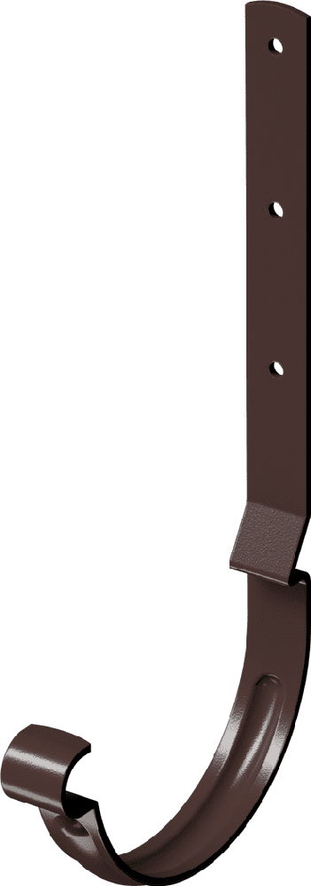 Кронштейн жёлоба металлический длинный ⌀125 мм Docke Stal Premium, Шоколад (RAL8019)